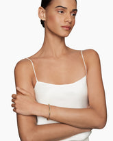 Petite Infinity Bracelet in Sterling Silver with 14K Yellow Gold, 4.4mm